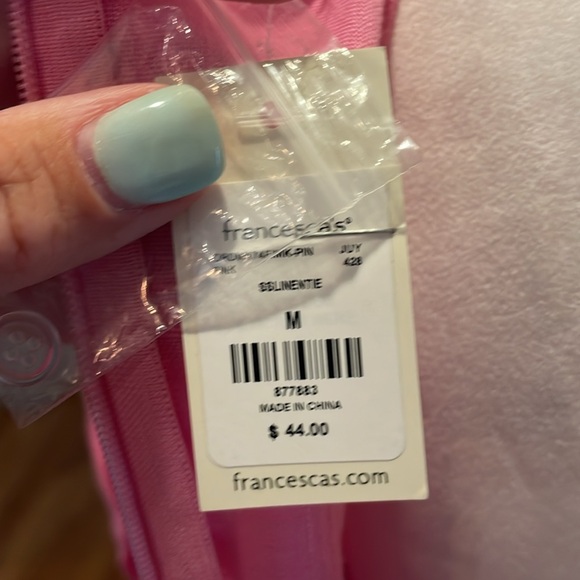 Francescas Pink Linen Tie Front Dress - Picture 7 of 9